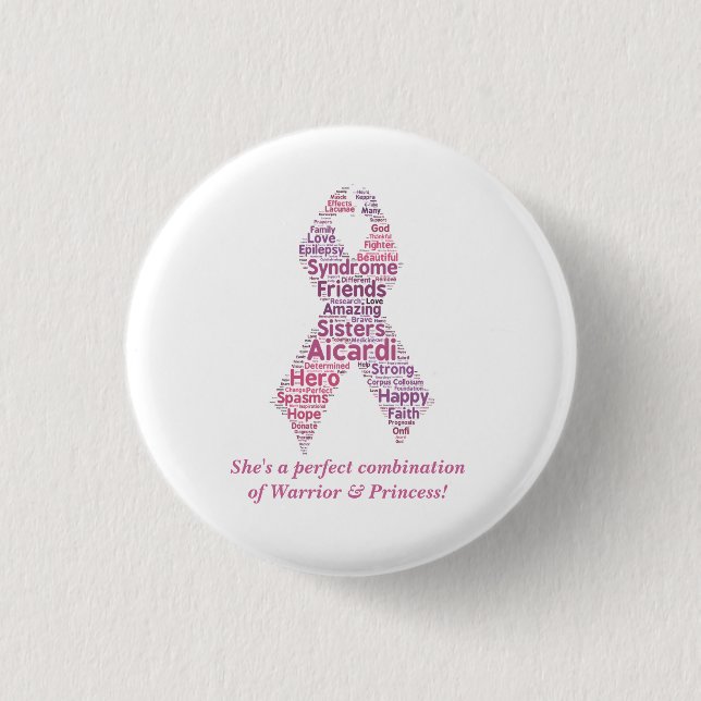 Kriegers-Prinzessin Button (Vorderseite)