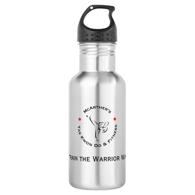 Kriegers-Wasser-Flasche Edelstahlflasche (Vorderseite)