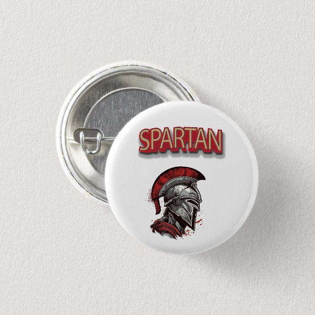 Kriegerstolz - Helm der Spartaner mit rotem Rauch Button (Vorne & Hinten)