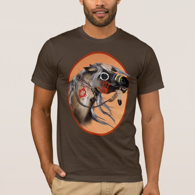 Kriegs-Pferdegerahmtes Shirt (Vorderseite)