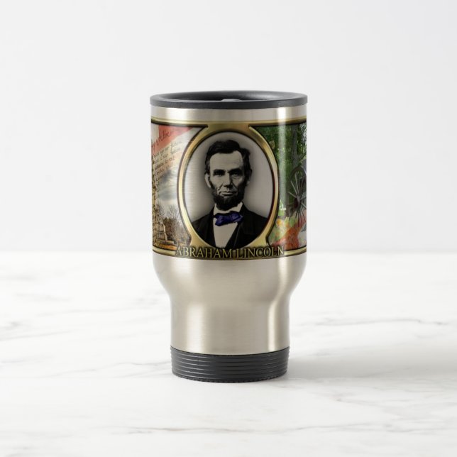 Kriegs-Reise-Tasse Präsidenten-Abraham Lincoln Reisebecher (Mittel)