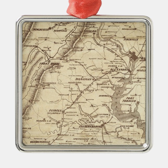 Kriegs-Telegramm-Markierungs-Karte Silbernes Ornament (Vorne)