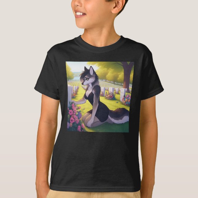 Kriegs-Witwen-Wolf  T-Shirt (Vorderseite)