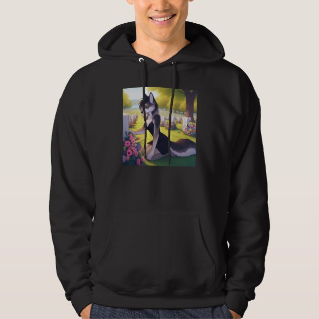 Kriegs-Witwen-Wölfin  Hoodie (Vorderseite)