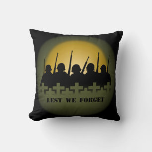 Kriegsdenk-Kissen Lest We Forget Heroes Kissen
