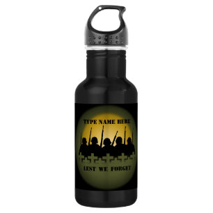 Kriegsdenkmal Flasche, damit wir nicht vergessen Edelstahlflasche