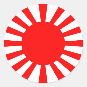 Kriegsflagge der Kaiserlichen Japanischen Armee Runder Aufkleber