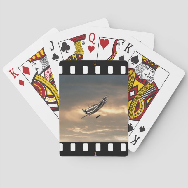 Kriegsflugzeuge spielen Karten Spielkarten (Rückseite)