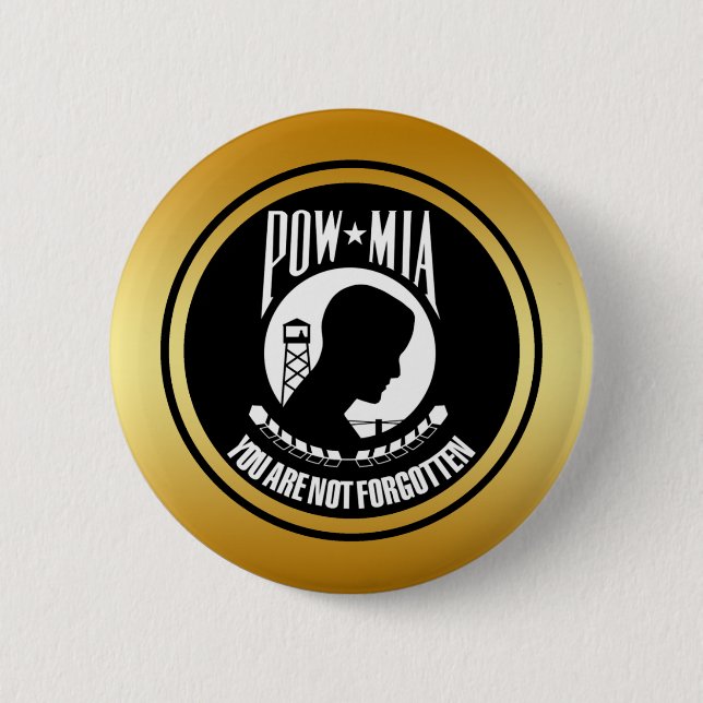 KRIEGSGEFANGEN MIA - GOLDrahmen Button (Vorderseite)