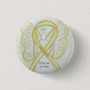 Kriegsgefangenen-Bewusstseinsband-Engelsnadel Button