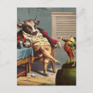 Kriegsgeschichten von General Frosch Postkarte