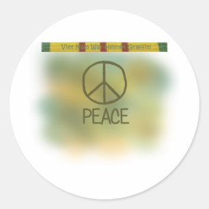 Kriegshelm Graffiti Runder Aufkleber