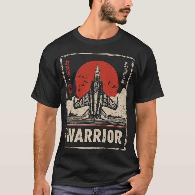 Kriegsjet kämpft für militärische Luftfahrt T-Shirt (Vorderseite)