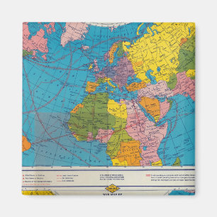 Kriegskarte Atlantik, Eurasien, Afrika, Pazifische Magnet