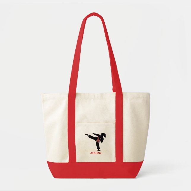 Kriegskunst-Mädchen-Silhouette-Taschen-Tasche Tragetasche (Vorne)