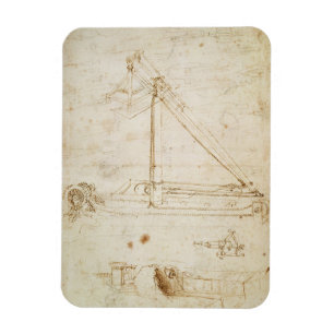 Kriegsmaschine (Bleistift auf Papier) Magnet