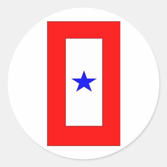 KRIEGSMITGLIEDER FLAG 1 RUNDER AUFKLEBER (Vorderseite)