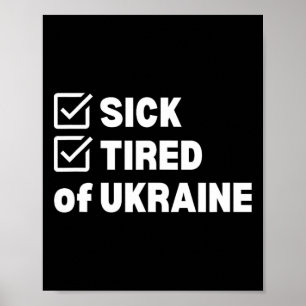 Kriegsmüde Ukraine  Poster