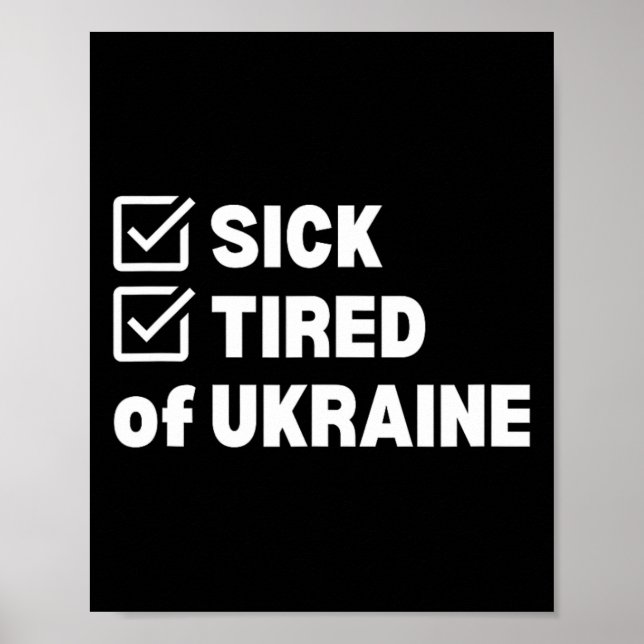 Kriegsmüde Ukraine  Poster (Vorne)