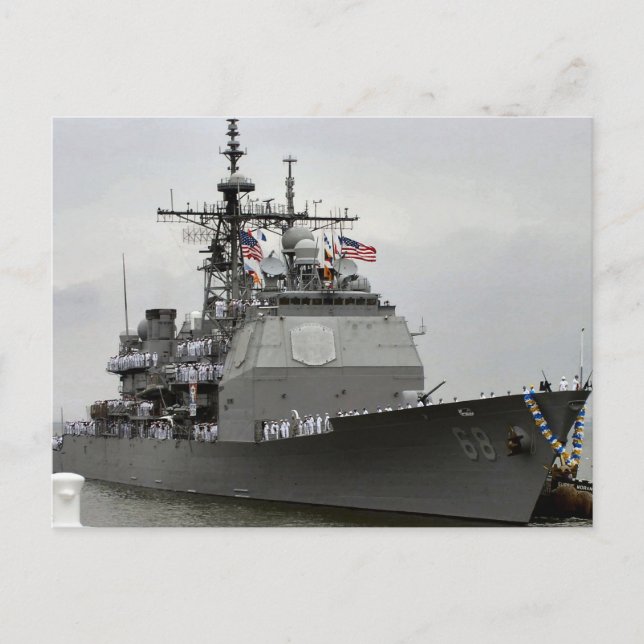 Kriegsschiff der     USA in Anzio Postkarte (Vorderseite)