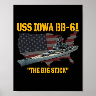 Kriegsschiff Uss Iowa &amp; WW2 Bb-61 Batt Poster