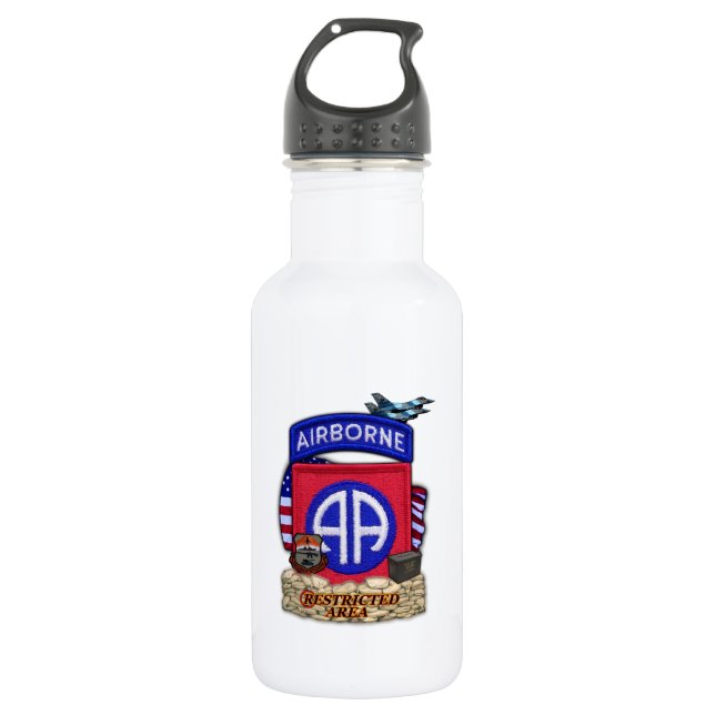 Kriegsveteranen der 82. im Flugzeug Division Veter Trinkflasche (Vorderseite)