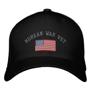 Kriegsvetter aus Korea mit amerikanischer Flagge Bestickte Kappe