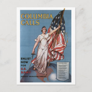 Kriegszeit-Postkarten, Vintage-Plakat der US-Armee Postkarte