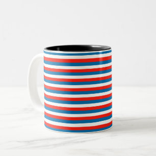 Krim Färöer Wichita Flagge Streifen rot weiß blau Zweifarbige Tasse