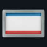 Krim-Flagge Rechteckige Gürtelschnalle<br><div class="desc">Patriotische Flagge der Krim.</div>