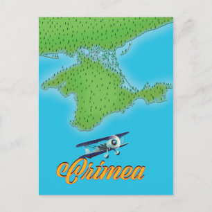 Krim-Reiseplakat im Vintage-Stil Karte