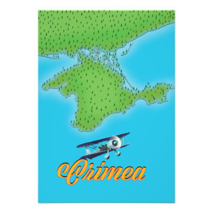 Krim Vintage Reiseplakatkarte Fotodruck
