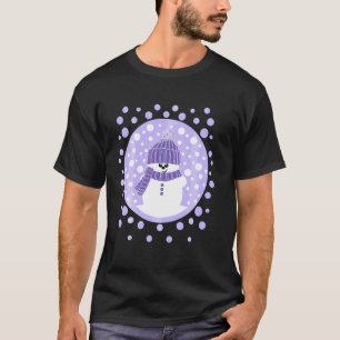 Krimbles Fun Dotty Snowman mit Lilac Wooly Hat A T-Shirt