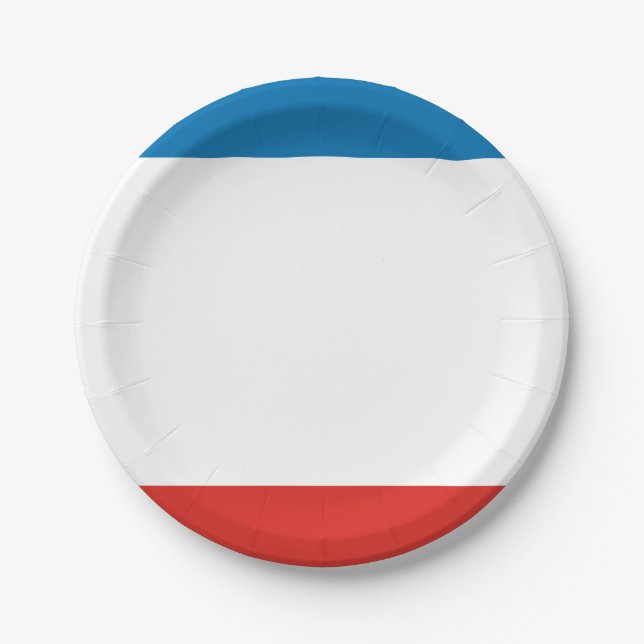 Krimflagge Pappteller (Vorderseite)