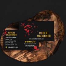 Krimiautor mit Blutspritzern Horror Thriller