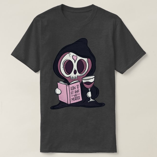 Kriminalität und Wein T-Shirt (Design vorne)