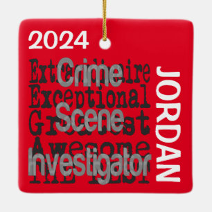 Kriminalszene Ermittler Außerordentlicher CUSTOM Keramikornament