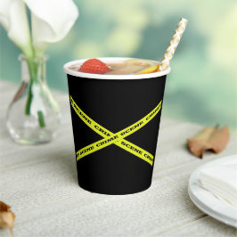 Kriminalszene Mystery Birthday Pappbecher