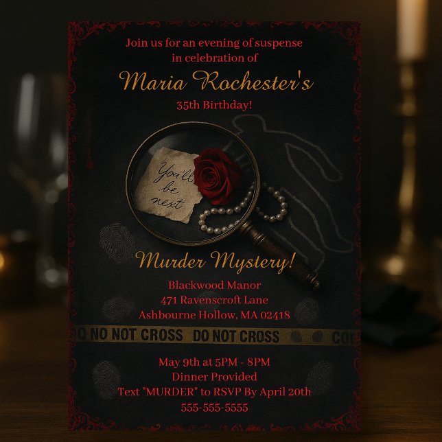 Kriminalszene - Mystery-Party Einladung (Von Creator hochgeladen)