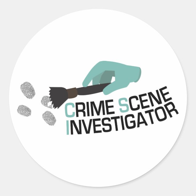 Kriminalszene Runder Aufkleber (Vorderseite)
