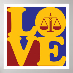 Kriminelle Gerechtigkeits-Liebe Poster