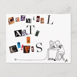 kriminelle Kunst und Handwerk Postkarte