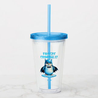 Kriminelle zum Einfrieren - Dunkler Pinguin Acryltrinkbecher