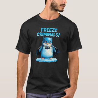Kriminelle zum Einfrieren - Dunkler Pinguin T-Shirt