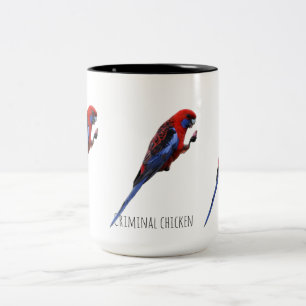 Kriminelles Huhn Zweifarbige Tasse