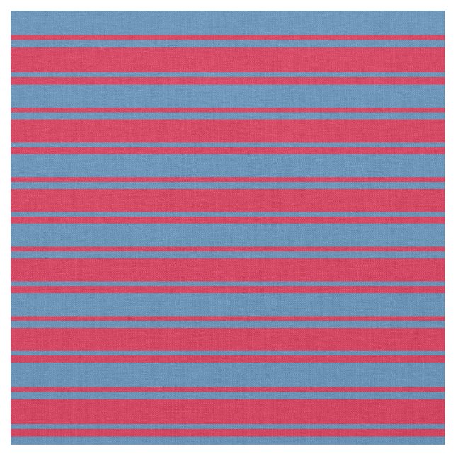 Krimson and Blue Lines Pattern Stoff (Nahaufnahme)