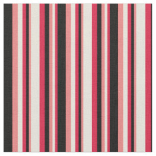 Krimson, Beige, leichte Korallen und schwarz gefär Stoff