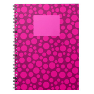 Krimson Pink Polka dot Notizblock