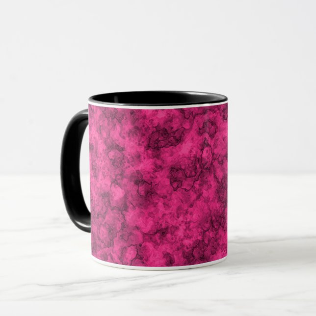 Krimsonfarbenes Marmormuster Tasse (Vorderseite Links)