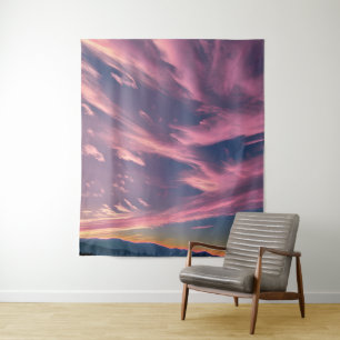 Krimsongetrübte Wolken Wandteppich